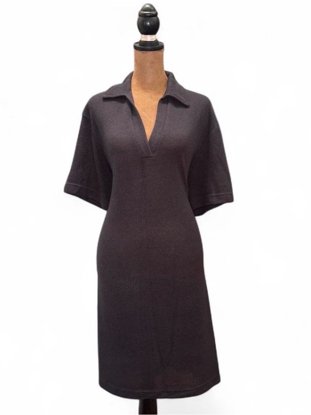 Classic Navy Blue Polo Knit Dress - Women's Medium